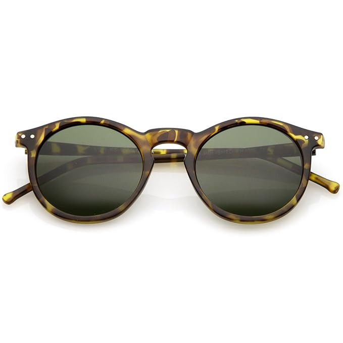 zeroUV - Vintage Retro Horn Rimmed Round Circle Sunglasses with P3 Keyhole Bridge | Amazon (US)
