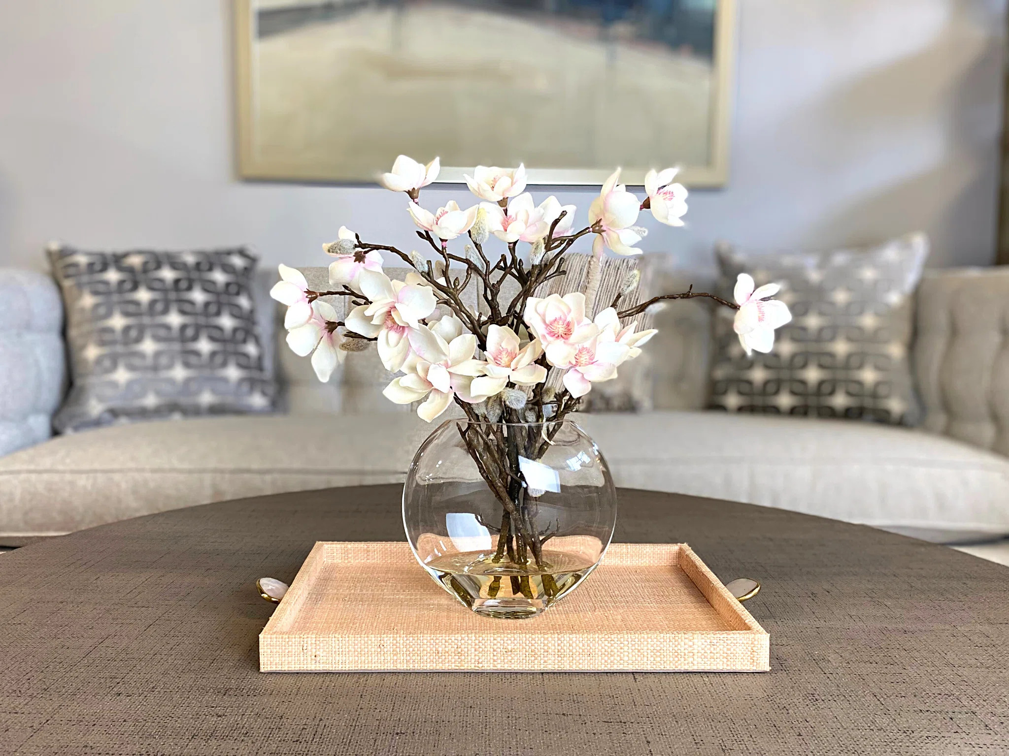 Martelli Modern Butterfly Magnolia Arrangement | Wayfair North America