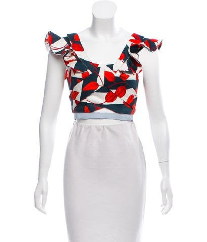 Johanna Ortiz Printed Crop Top w/ Tags White Johanna Ortiz Printed Crop Top w/ Tags | The RealReal