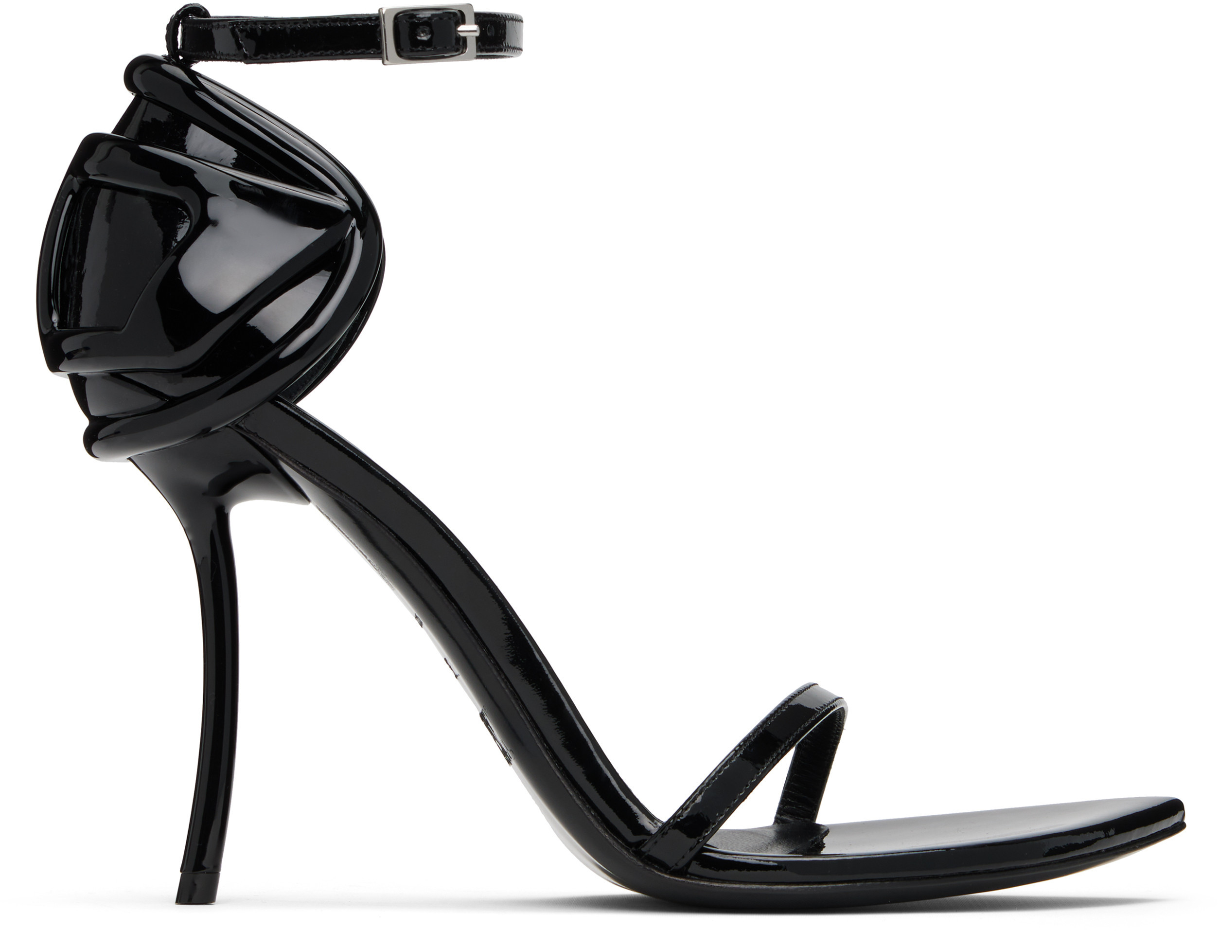 Diesel Black D-Ten&Half Heeled Sandals | SSENSE