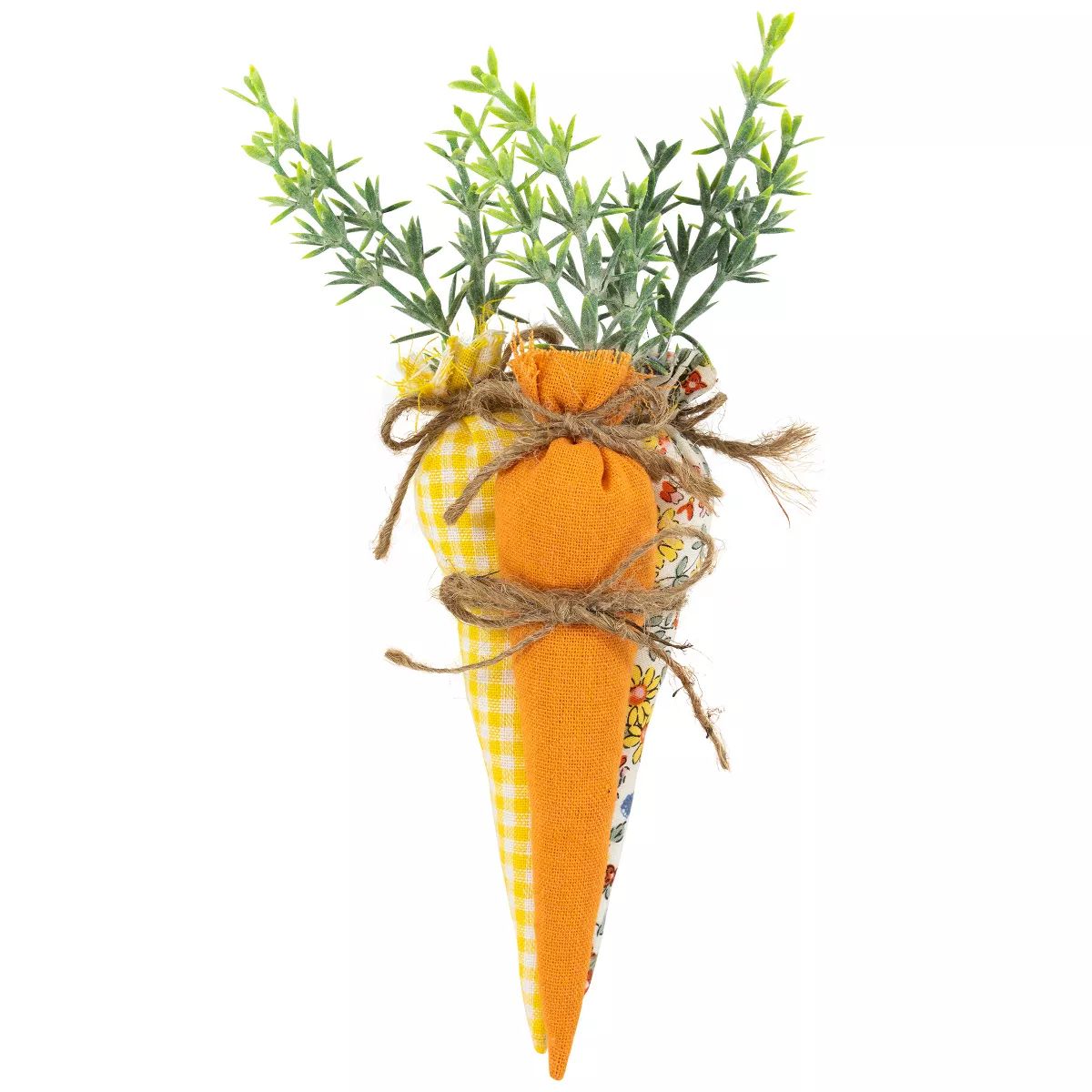 Northlight Fabric Carrot Easter Decorations - 9" - Orange and Yellow - Set of 3 | Target
