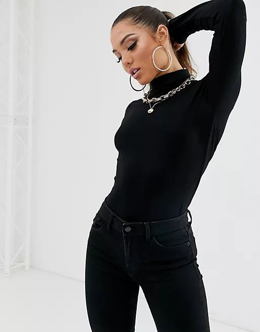 ASOS DESIGN ultimate turtleneck long sleeve top in black | ASOS | ASOS (Global)