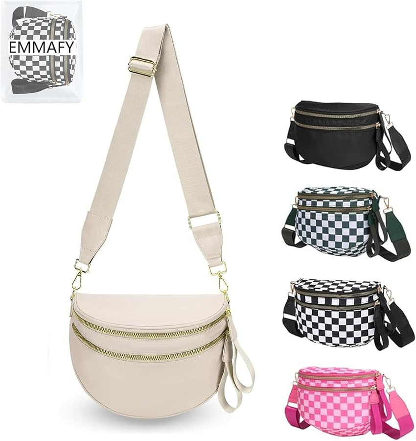 Crossbody Bags For Women,Waterproof Oxford Bum Bag with Adjustable Strap,Large Capacity Travel Pu... | Amazon (US)