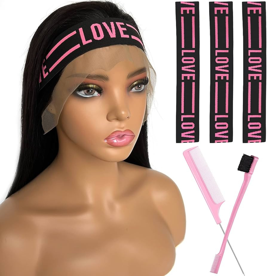Wig Band and Lace Melting Band Set - Elastic Edge Wrap Bands to Keep Lace Front Wigs in Place and... | Amazon (US)