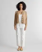 100% Organic Cotton Cropped Cardigan | Quince