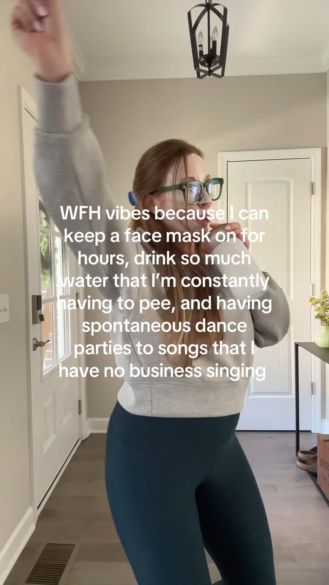 Glass water bottle with straw 
Collagen face mask 
Leggings with pockets / tts wearing a medium
Grey quarter zip / tts wearing a medium 
Blue light glasses 

#LTKBeauty #LTKFindsUnder50 #LTKActive