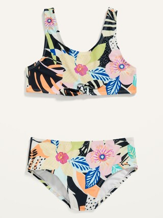Tie-Front Bikini Swim Set for Girls | Old Navy (US)
