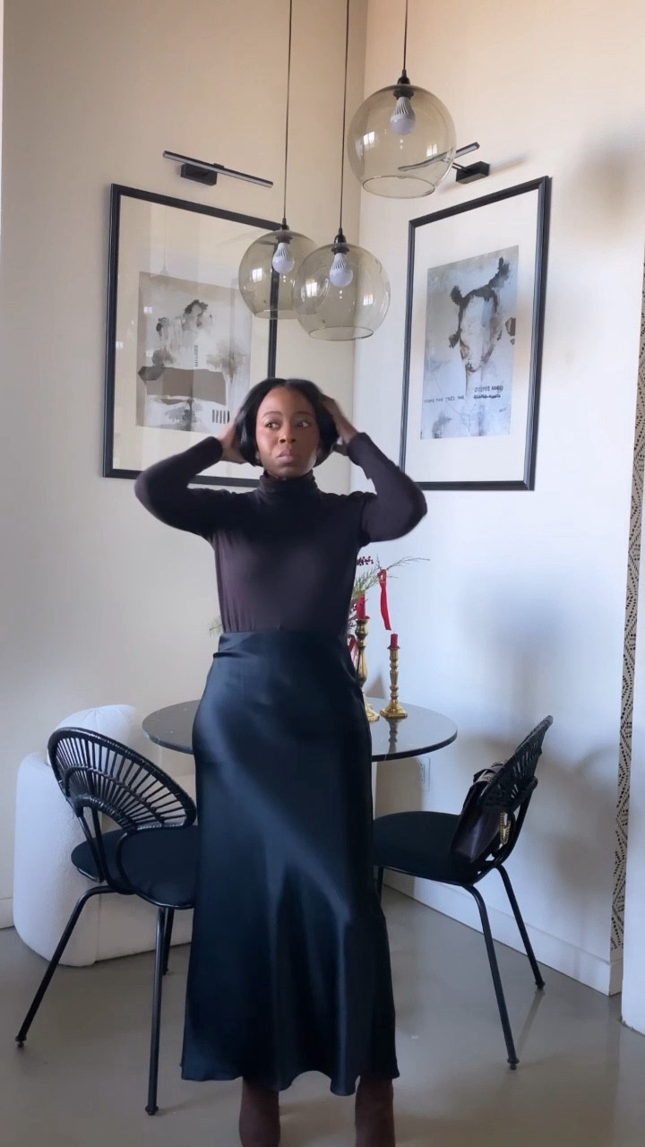 Classic Black Silk Maxi Skirt
 
My coat is on sale. 

#LTKworkwear #LTKsalealert #LTKfindsunder50