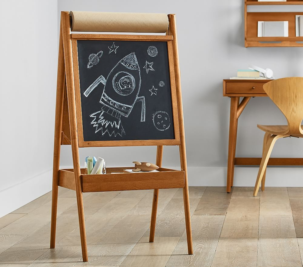 west elm x pbk Mid-Century Art Easel, Acorn | Pottery Barn Kids