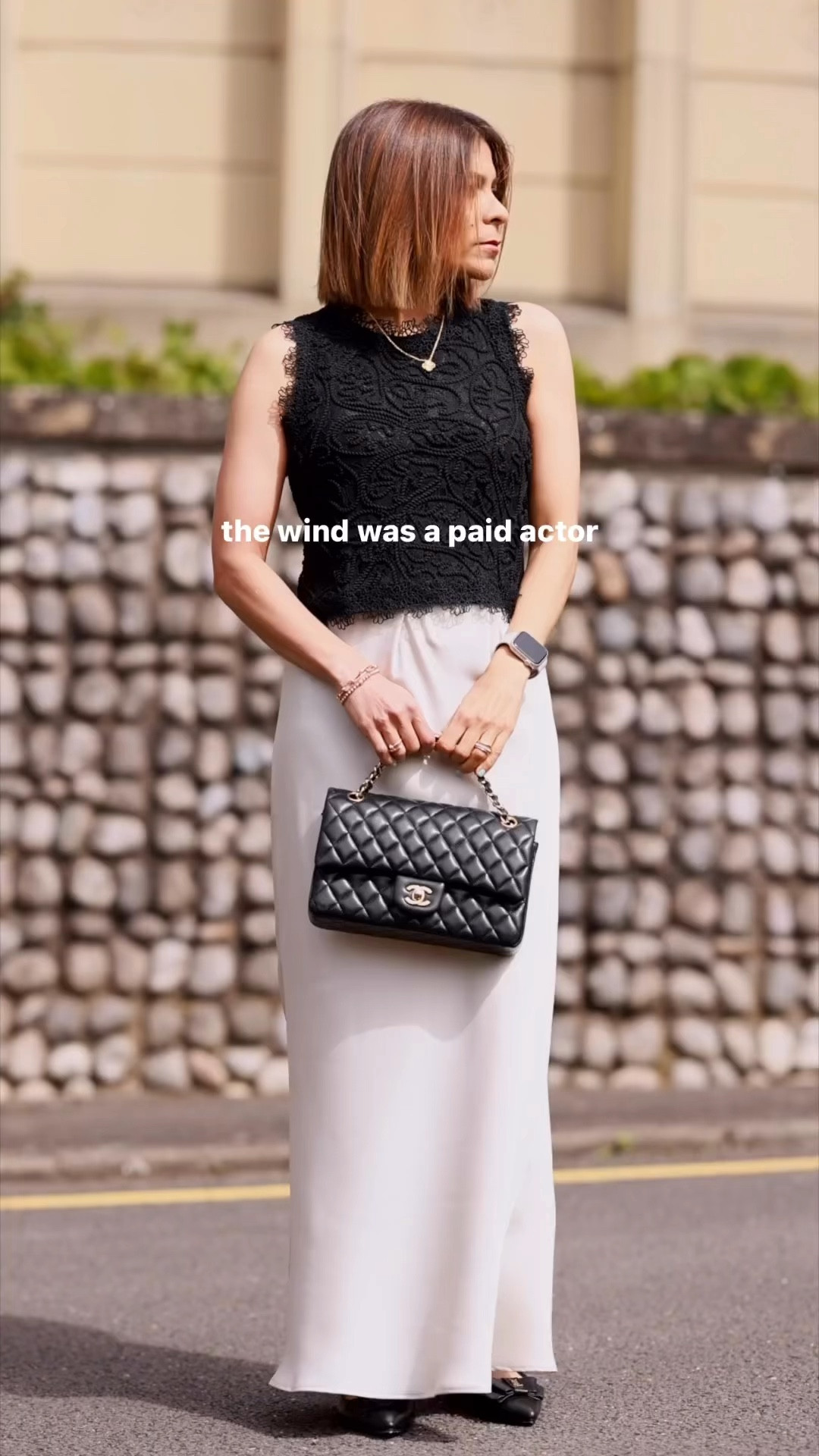 Lace Black Top Satin Maxi Slip Skirt Black Slingback Black Chanel Classic summer outfit weekend outfit everyday easy outfit ideas petite outfit ideas #LTKsummer

#LTKeurope #LTKstyletip #LTKsummer