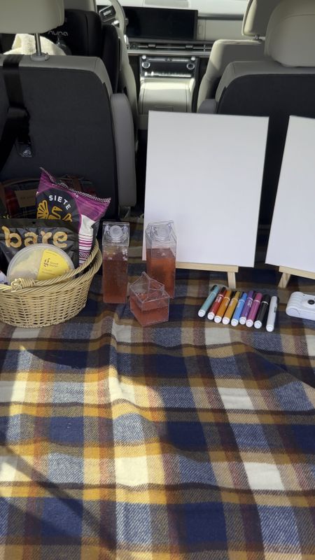 Trunk painting picnic with easels, canvas, paint markers, drinks and snacks from Target 

#LTKparties #LTKfamily #LTKxTarget