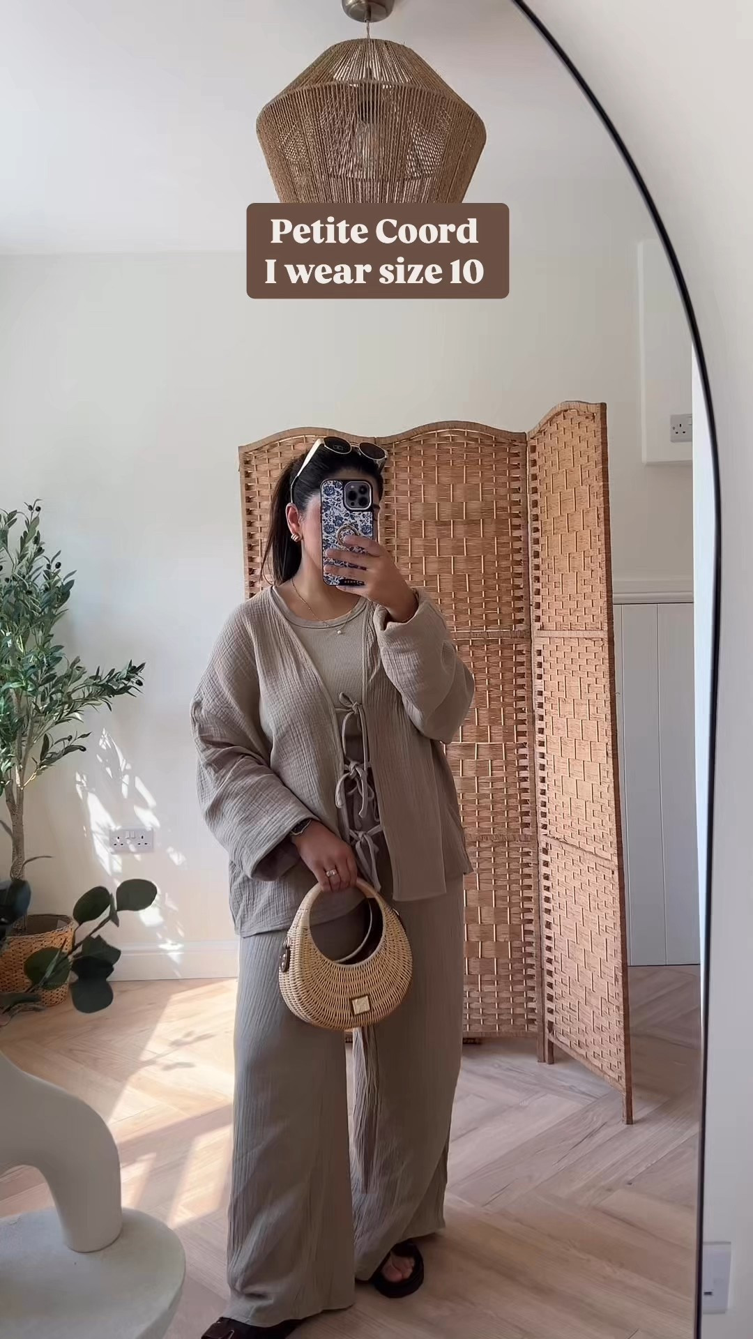 petite friendly coord - I am wearing size 10 in top and trousers, cheesecloth fabric which is nice, light and airy 

- I have rolled the sleeve inside 
- the trousers fit nicely & I turned the waist band by one to make them fit 



#LTKspring #LTKsummer