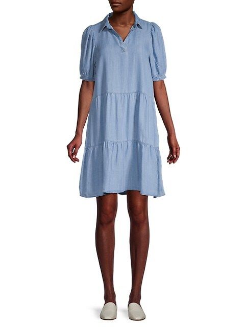 Saks Fifth Avenue ​Puff-Sleeve Tiered Dress on SALE | Saks OFF 5TH | Saks Fifth Avenue OFF 5TH