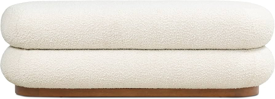 POLY & BARK Varde Bench in Froth White Boucle | Amazon (US)