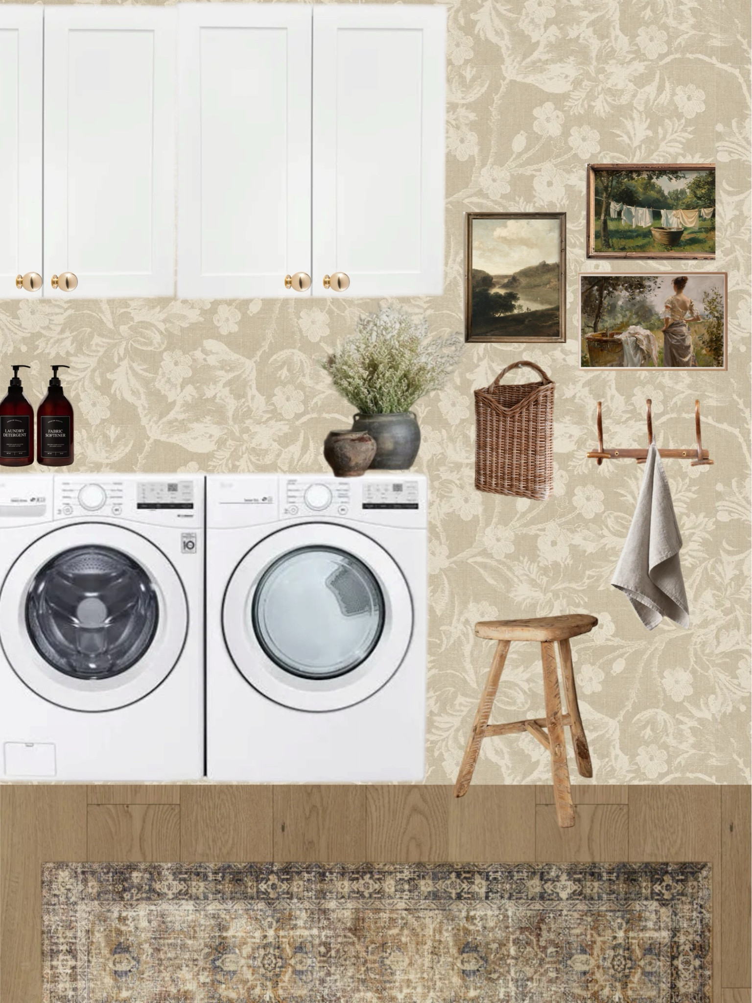 Sharing the details for our laundry room makeover! I am so excited to bring some life to this space. The wallpaper from Artza Co is called Vintea in Beige! You can shop everything else below. 

#LTKHome #LTKStyleTip #LTKFindsUnder100