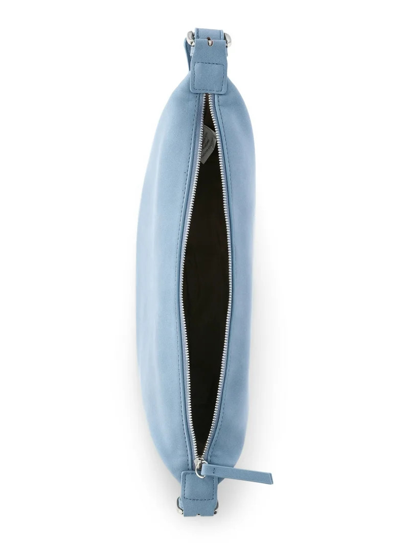 Time and Tru Women's Bean Sling Crossbody Handbag, Blue | Walmart (US)