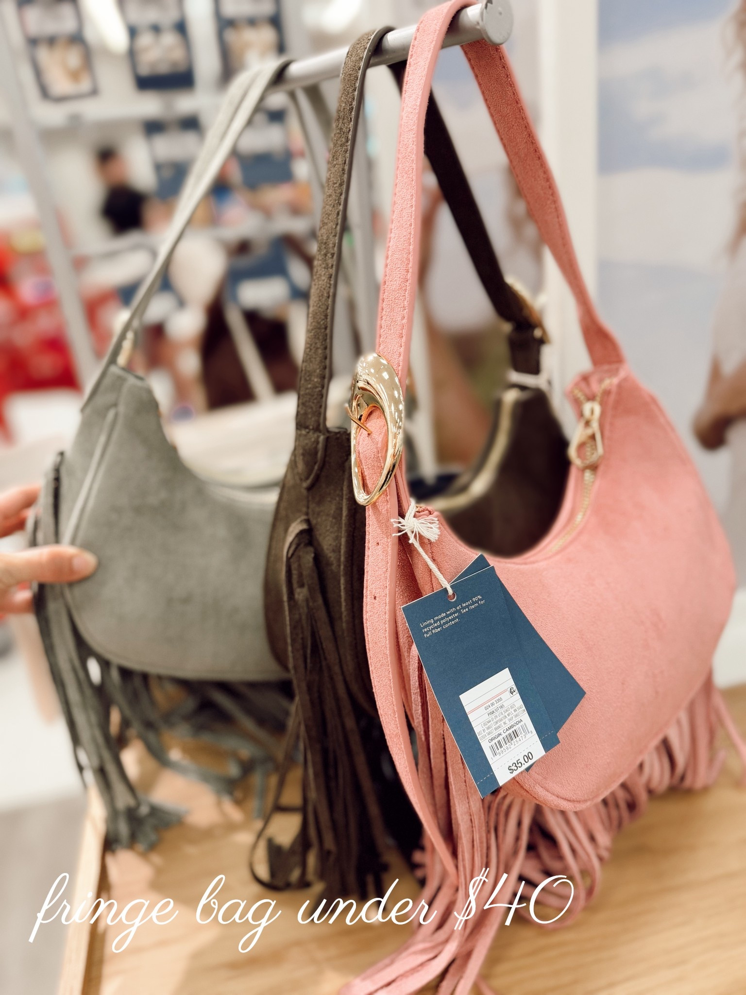 The cutest faux suede fringe bag under $40! @Target 

comes in 3 colors!

#LTKU #LTKgrwm #LTKFestival