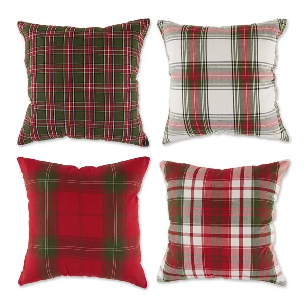 ASST TRADITIONAL CHRISTMAS PLAID PILLOW COVER 18X18 SET/4 | Wayfair North America