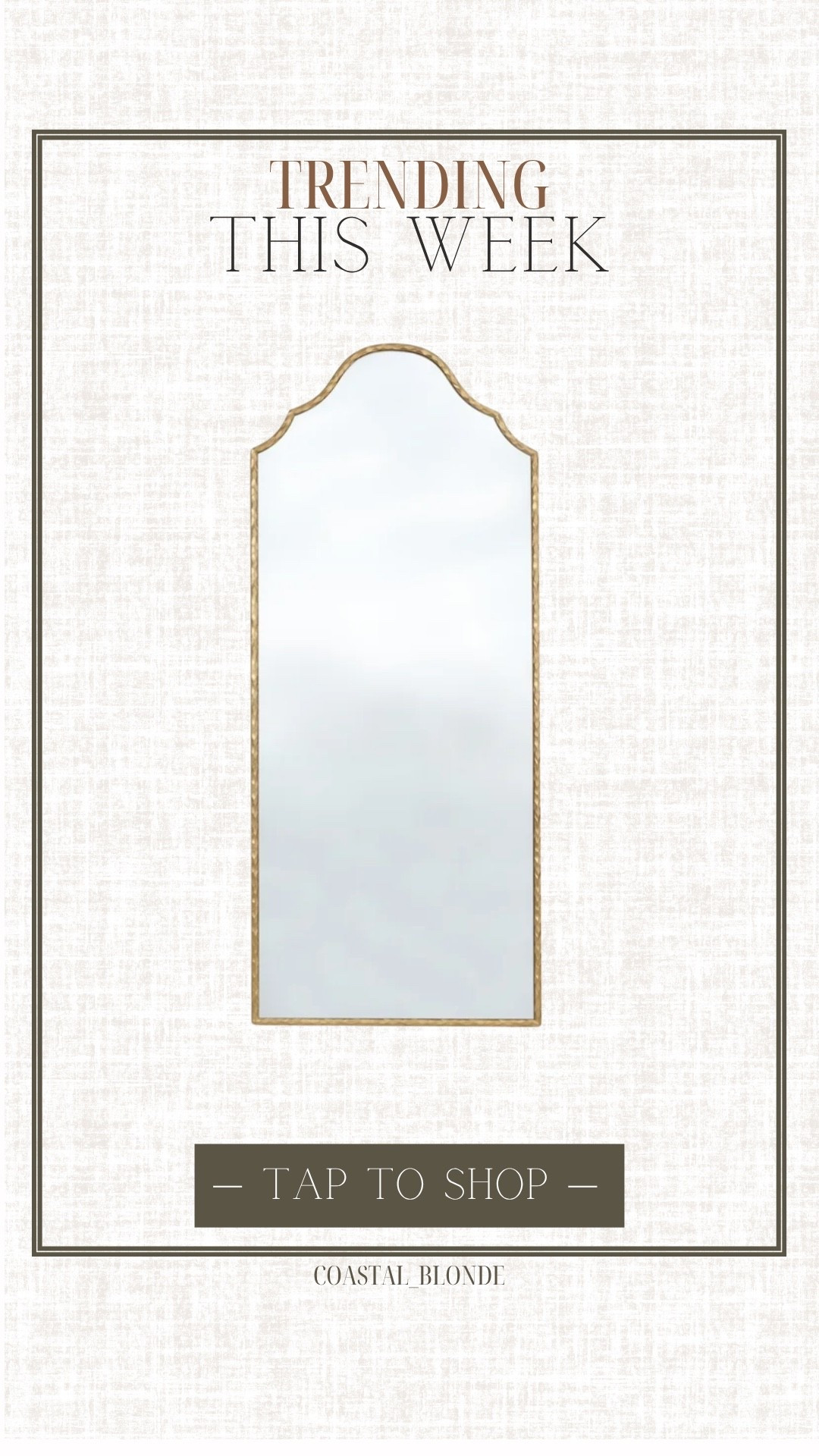 Gold mirror tall 
Home decor 
Walmart 

#LTKHome #LTKFindsUnder100