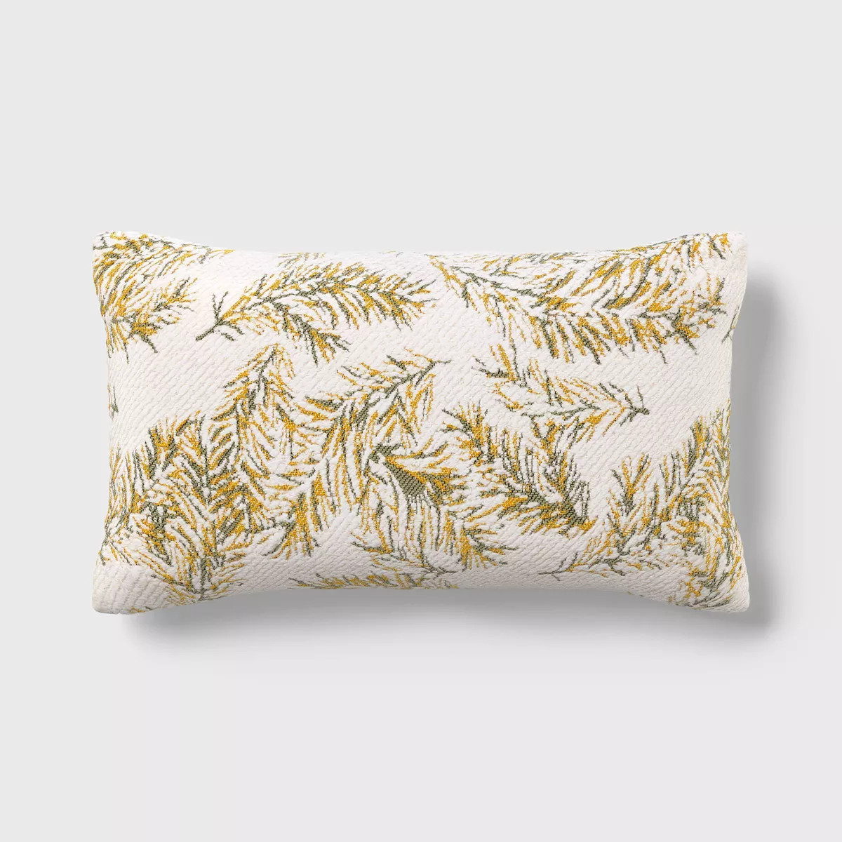 Branch Breeze Lumbar Throw Pillow Ivory/Green/Gold - Threshold™ | Target