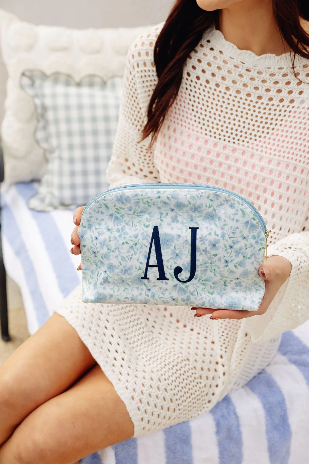 Clear Coated Pouch | Sprinkled With Pink