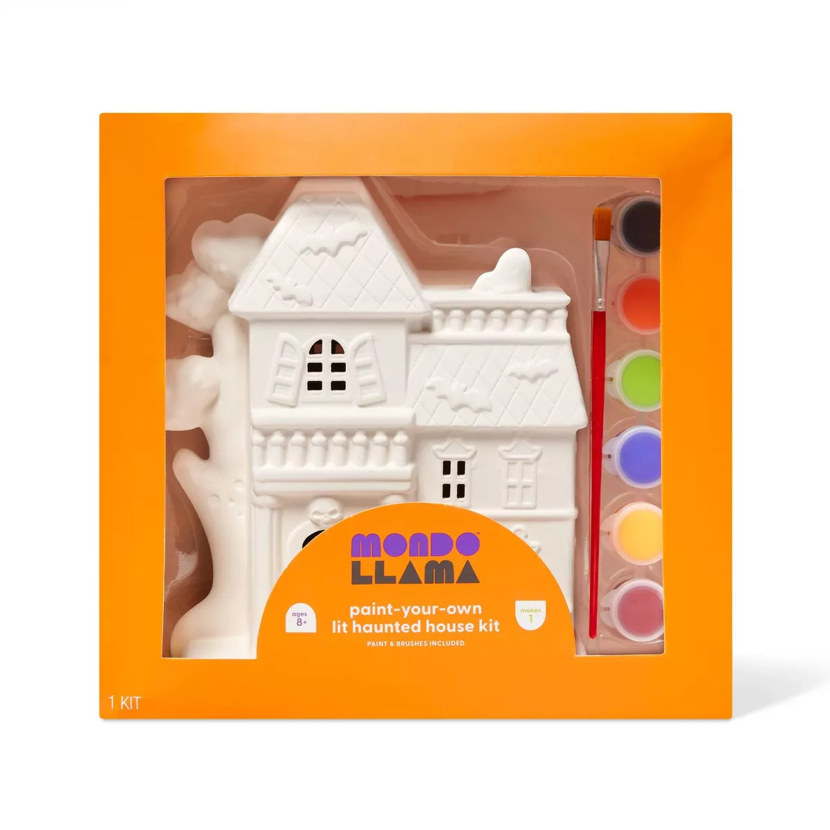 Halloween Craft Lit Ceramic Haunted House Painting Kit - Mondo Llama™ | Target