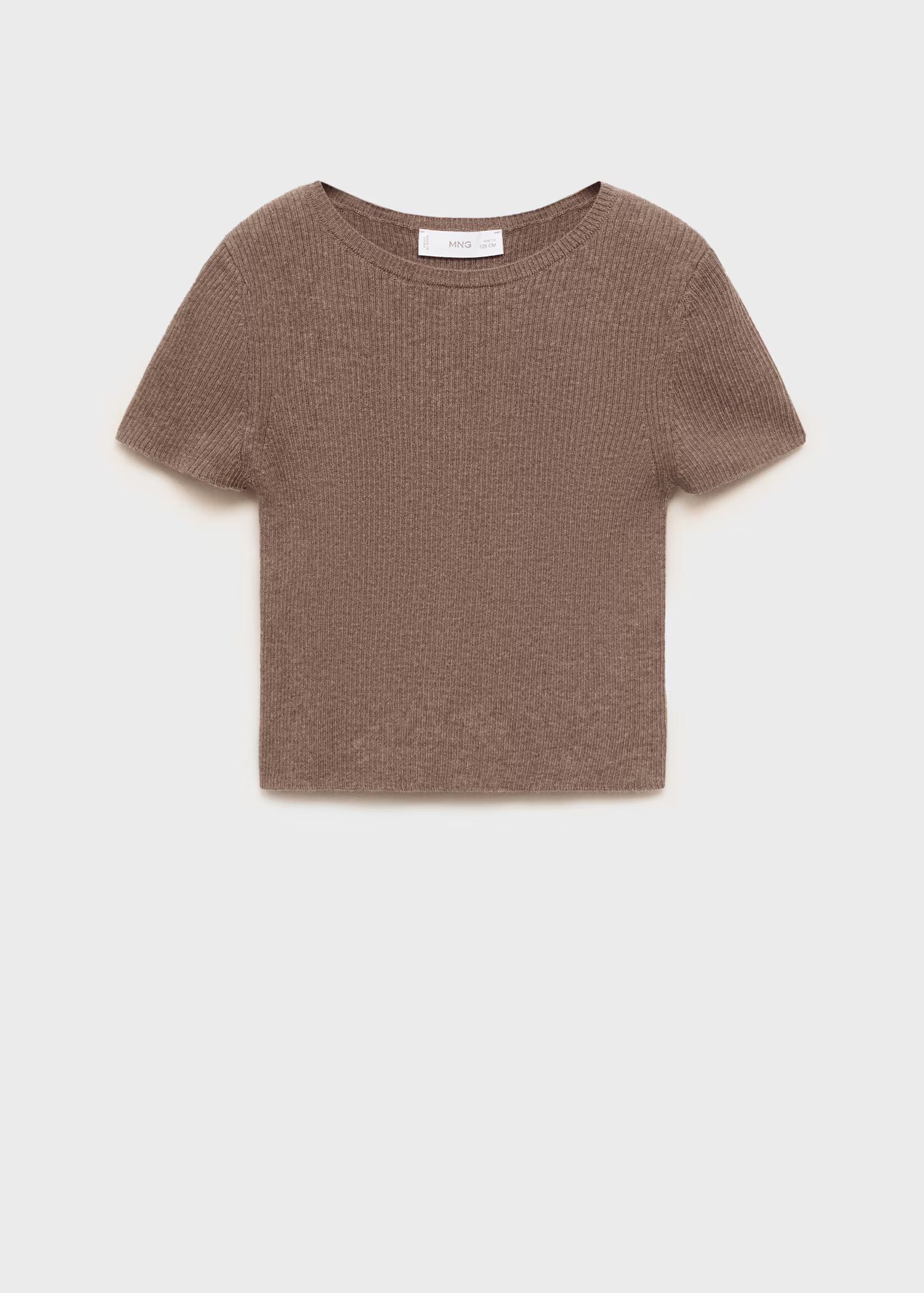 Ribbed  knit t-shirt - Kids | MANGO United Kingdom | MANGO (UK)
