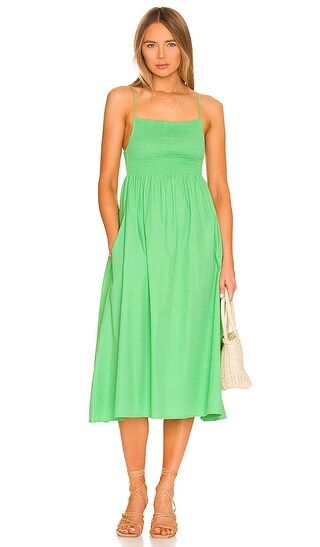 Bryssa Midi Dress in Green | Revolve Clothing (Global)