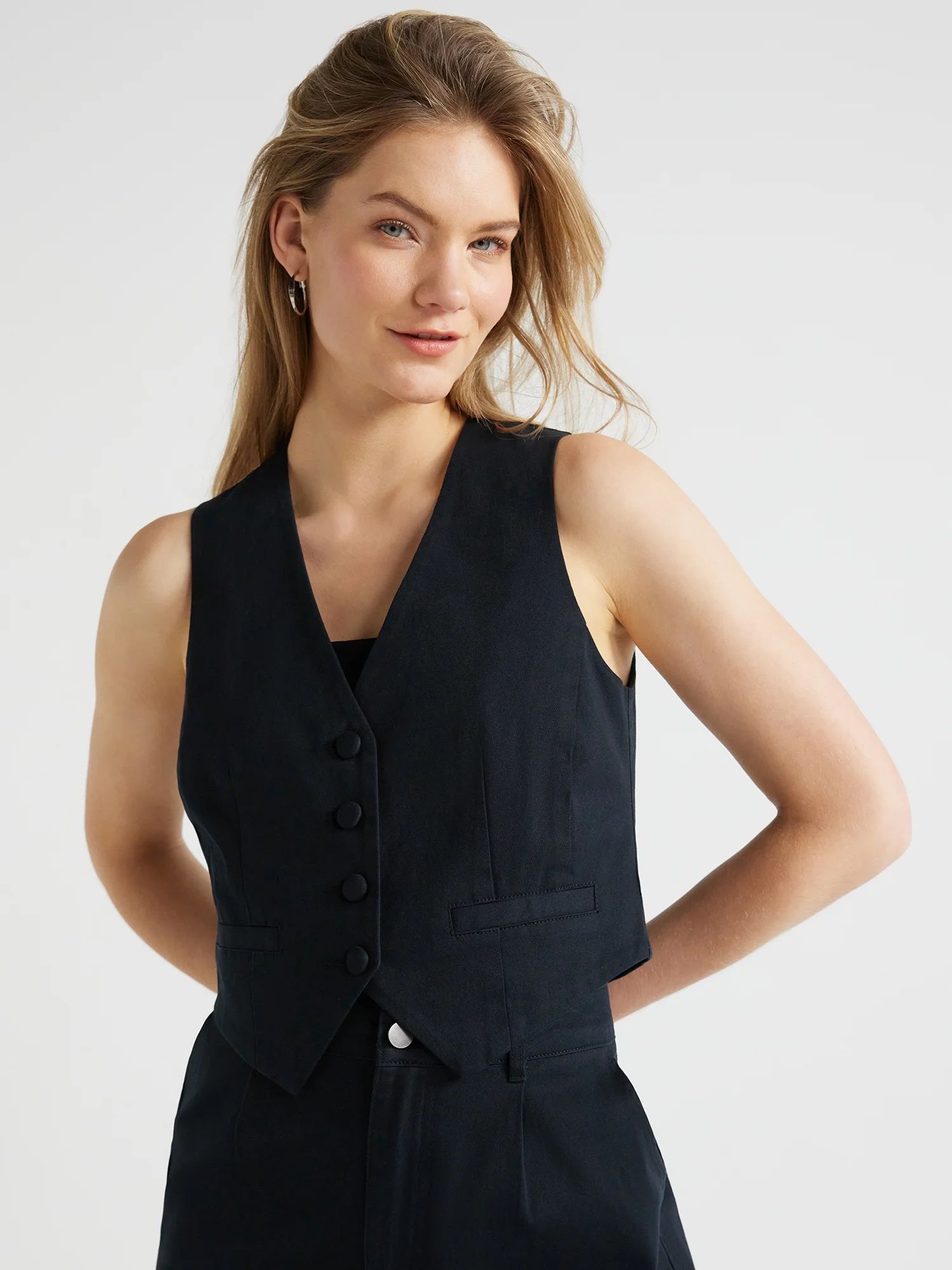 Scoop Women’s Tailored Vest, Sizes XS-XXL | Walmart (US)