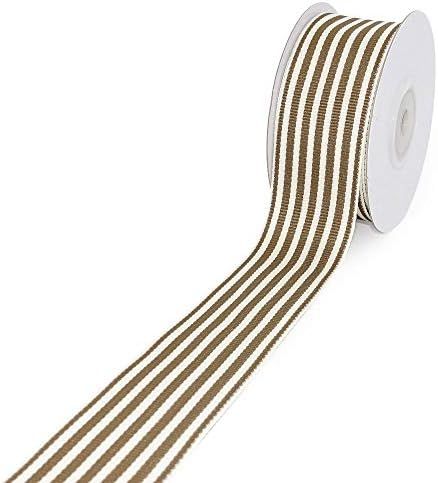 CT CRAFT LLC Woven Stripped Ribbon for Home Decor, Gift Wrapping, DIY Crafts, 33 mm x 10 Yards x ... | Amazon (US)