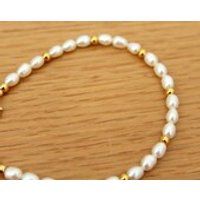 Freshwater Pearl Bracelet, 925 Sterling Silver, Bridal Gift, Bridal Wear, Rice Bead Bracelet, Gift f | Etsy (US)