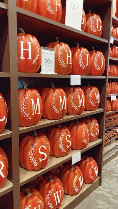 These monogrammed pumpkins from Kirklands would be cute on the front porch! Are ready to start decorating for fall? 

#ltkhome #falldecor #porchdecor #halloweendecor #seasonaldecor #ltkseasonal #pumpkin