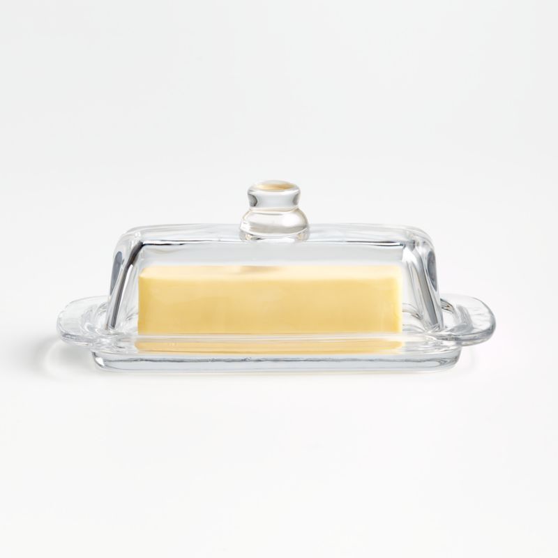 Glass Butter Dish + Reviews | Crate & Barrel | Crate & Barrel