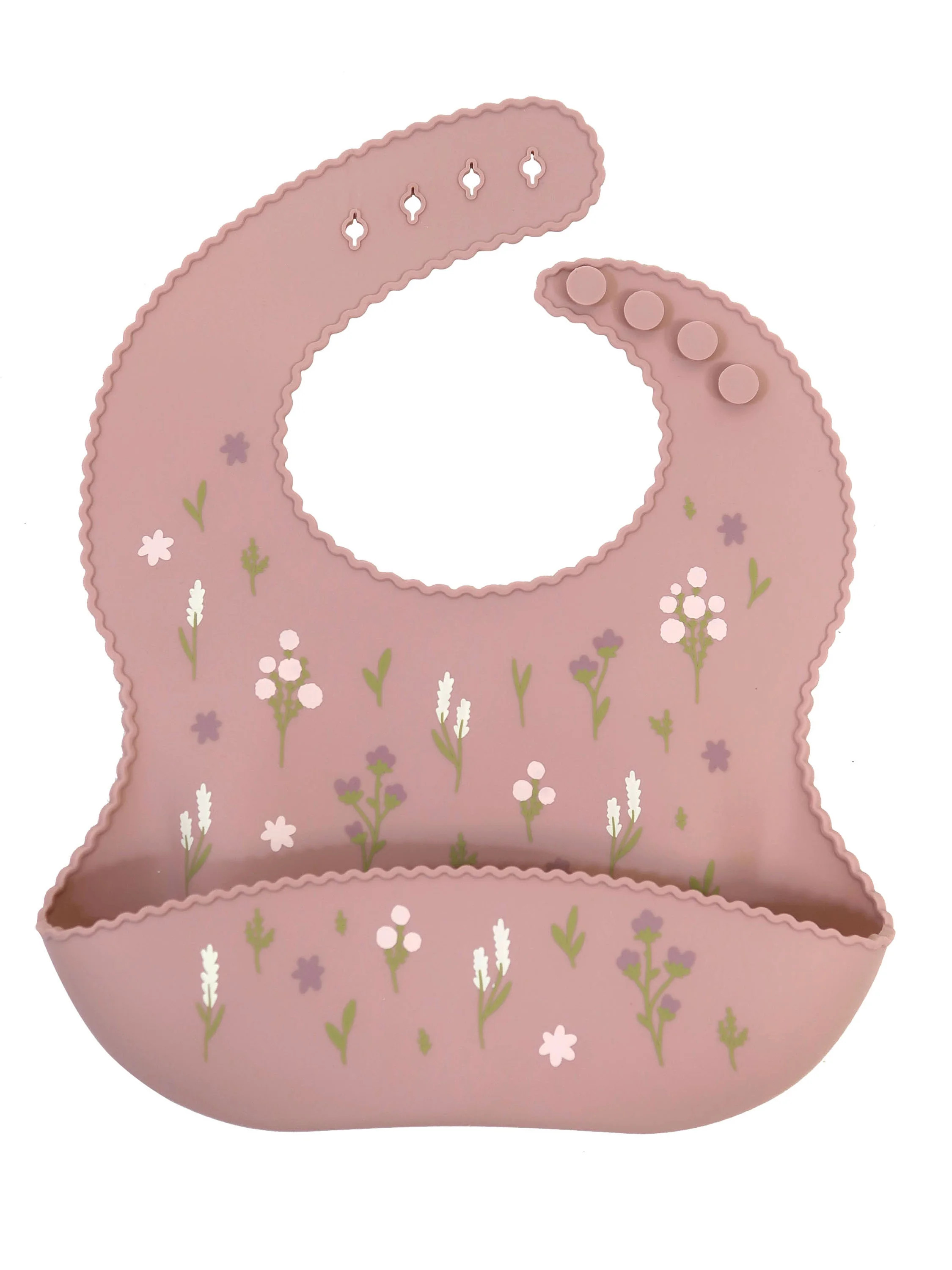 Neat Solutions Girl Scalloped Edged Infant Silicone Bib | Walmart (US)