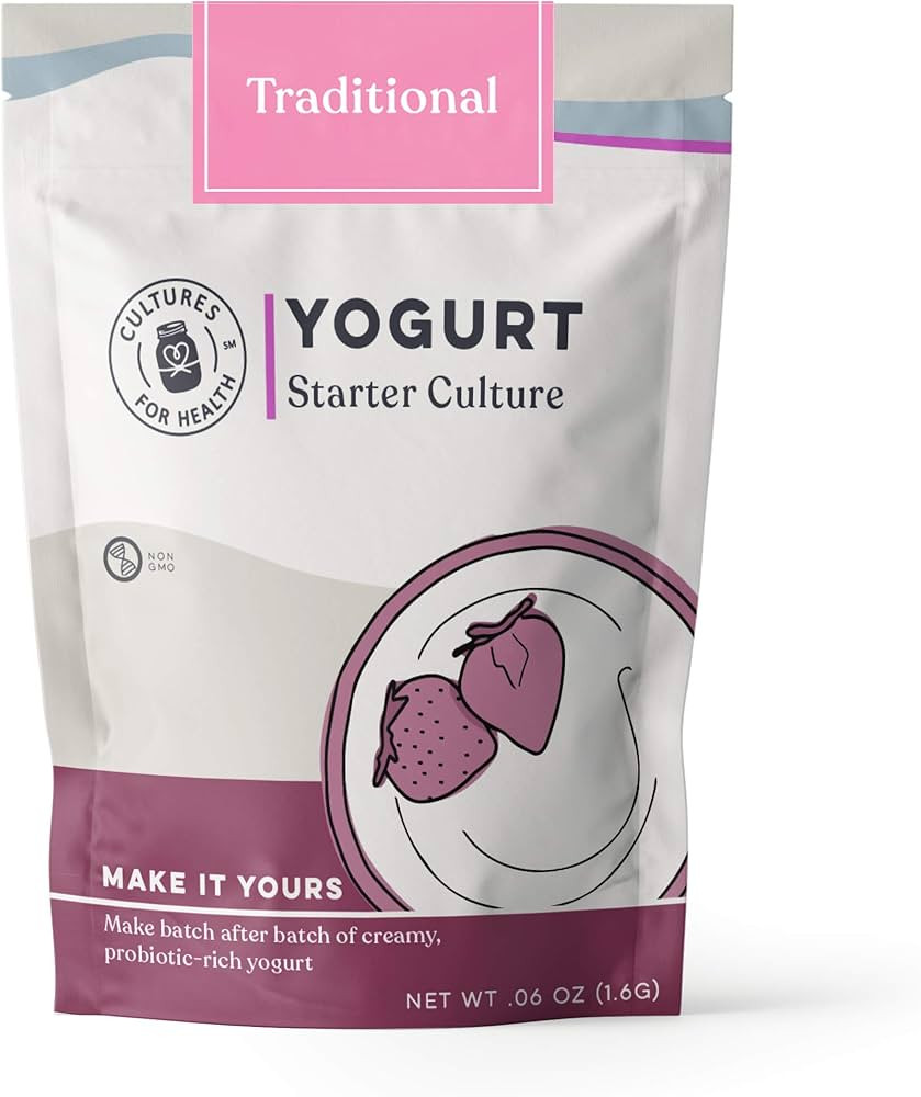 Cultures for Health Traditional Yogurt Starter Culture | 4 Packets Direct-Set Thermophilic Starte... | Amazon (US)