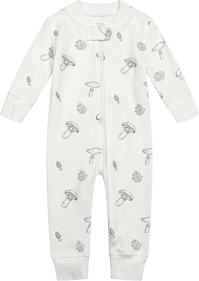 Owlivia Organic Cotton Baby Boy Girl Zip up Sleep 'N Play Pjs, Footless, Long Sleeve | Amazon (US)