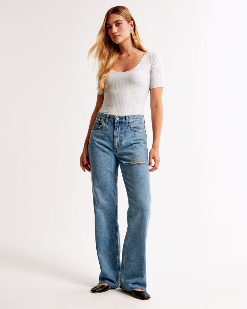 Women's High Rise Loose Jean | Women's New Arrivals | Abercrombie.com | Abercrombie & Fitch (US)