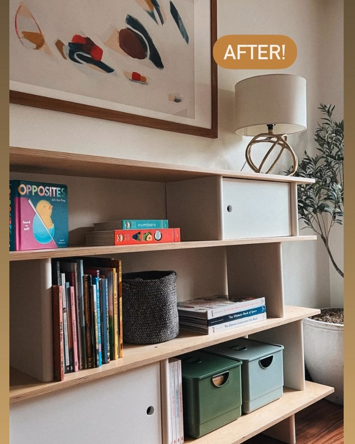 We had a bookshelf full of kids books that my kids look at and read ALL the time. I didn’t want to move the books because I love all the reading that’s happening here. So I spruced it up a bit and made it a little less chaotic. $10 books from
Target did the trick! 
//
Home organization 
Home design 
Play room 
Motherhood 

#LTKHome #LTKBacktoSchool #LTKSeasonal