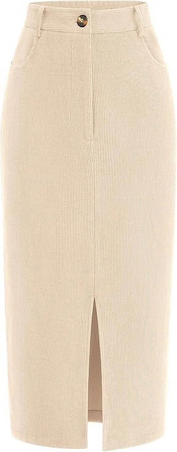 PRETTYGARDEN Women's Fall Midi Pencil Skirts Dressy Casual Work Office High Waisted Trendy Winter... | Walmart (US)