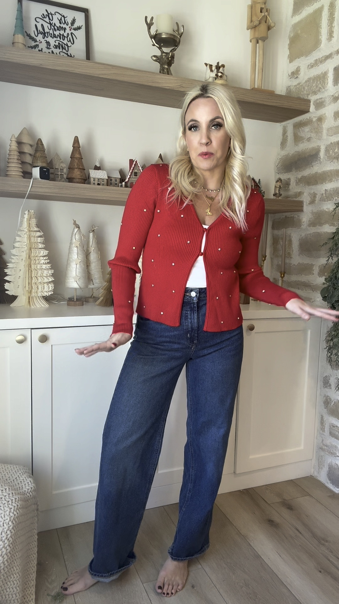 How cute is this shirt with gems on it! The red is so cute for the holidays and into Valentine’s Day! I did a size medium and it fits great! 

#LTKFindsUnder100 #LTKStyleTip #LTKFindsUnder50