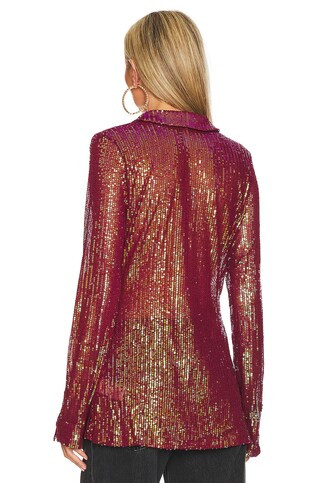 Sequin Shirtee Top in Dark Rhubarb | Revolve Clothing (Global)