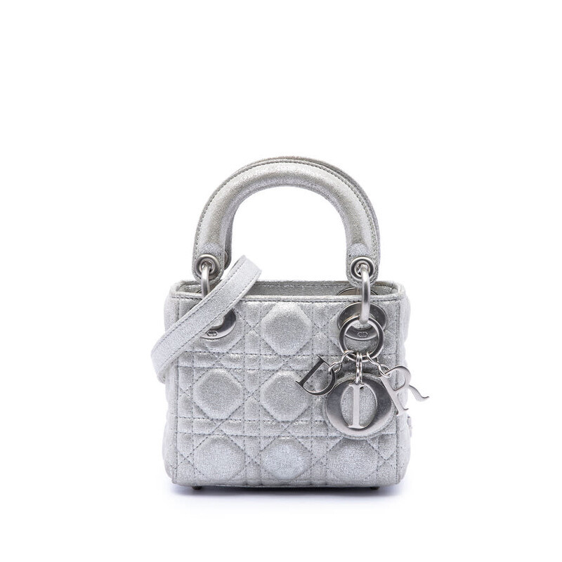 Micro Metallic Calfskin Cannage Lady Dior Ladies | Jomashop.com & JomaDeals.com