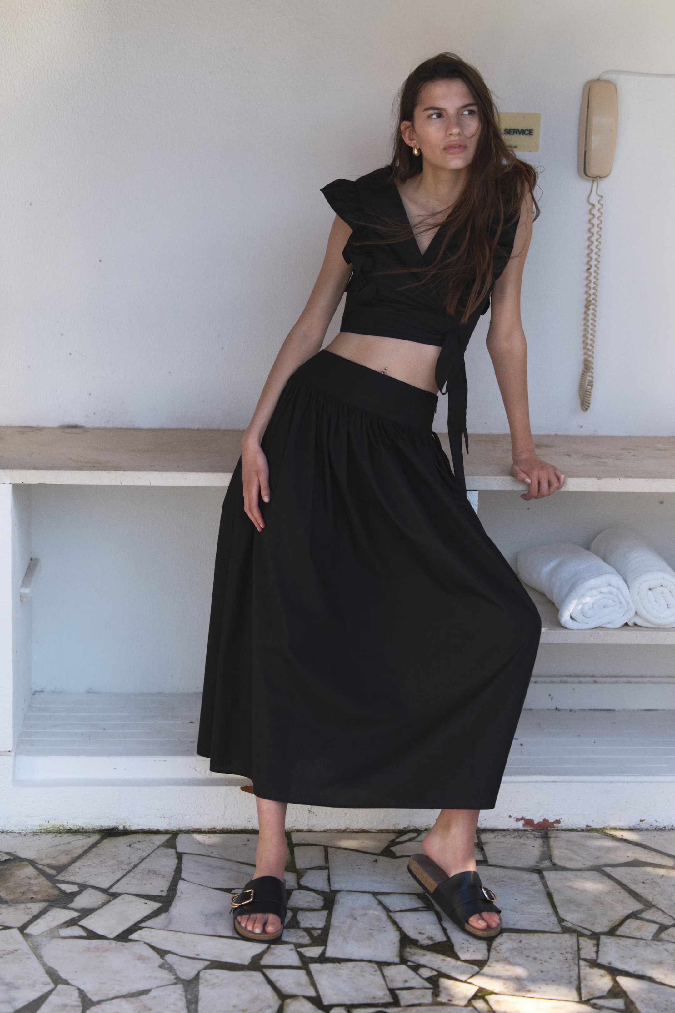 Poplin maxi skirt | H&M (UK, MY, IN, SG, PH, TW, HK)