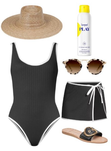One piece swimsuit 
Swimsuit 
Sandal
Sandals 

Summer outfit 
Summer 
Vacation outfit
Vacation 
#Itkseasonal
#Itkover40
#Itku

#LTKSaleAlert #LTKSwim