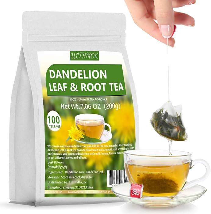 Premium Dandelion Leaf & Root Tea,100 Tea Bags/7.06Oz,for Liver & Kidney Health,Roasted Detox Her... | Amazon (US)