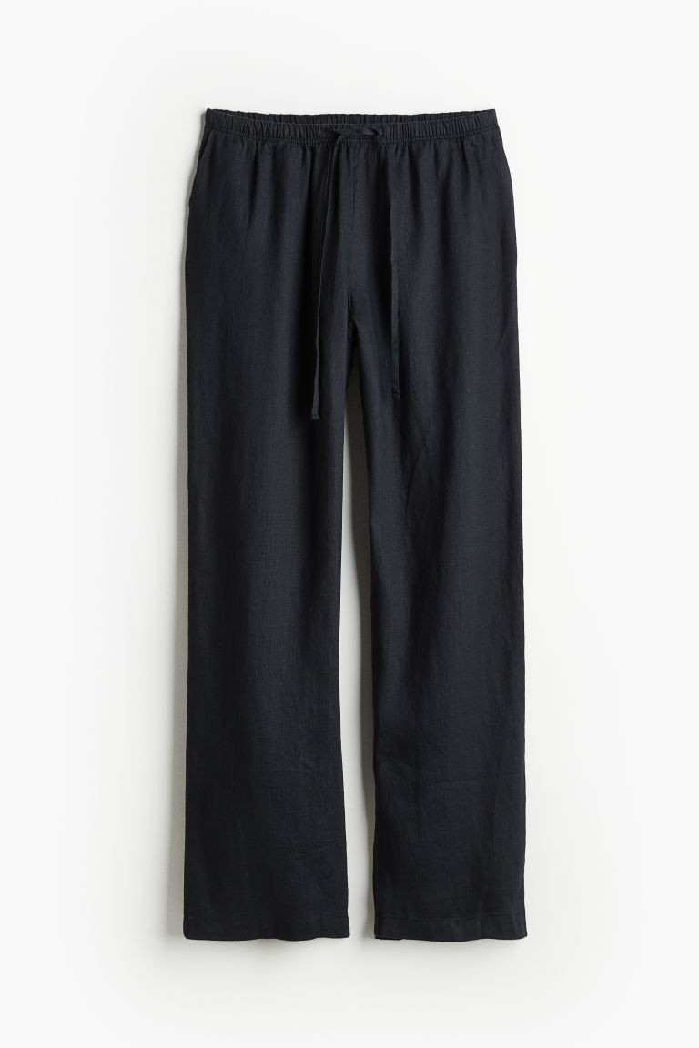 H & M - Linen Pants - Black | H&M (US + CA)