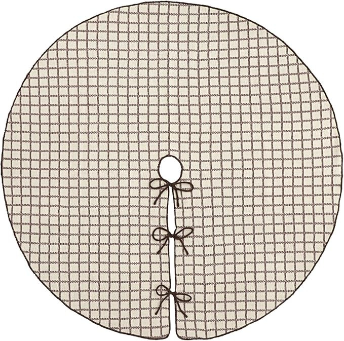 LimBridge Christmas Tree Skirt, 48 inch Knitted Christmas Decorations with Buffalo Plaid Pattern,... | Amazon (US)