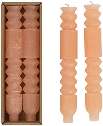 Unscented Totem Taper Candles in Box, Set of 2 | Amazon (US)