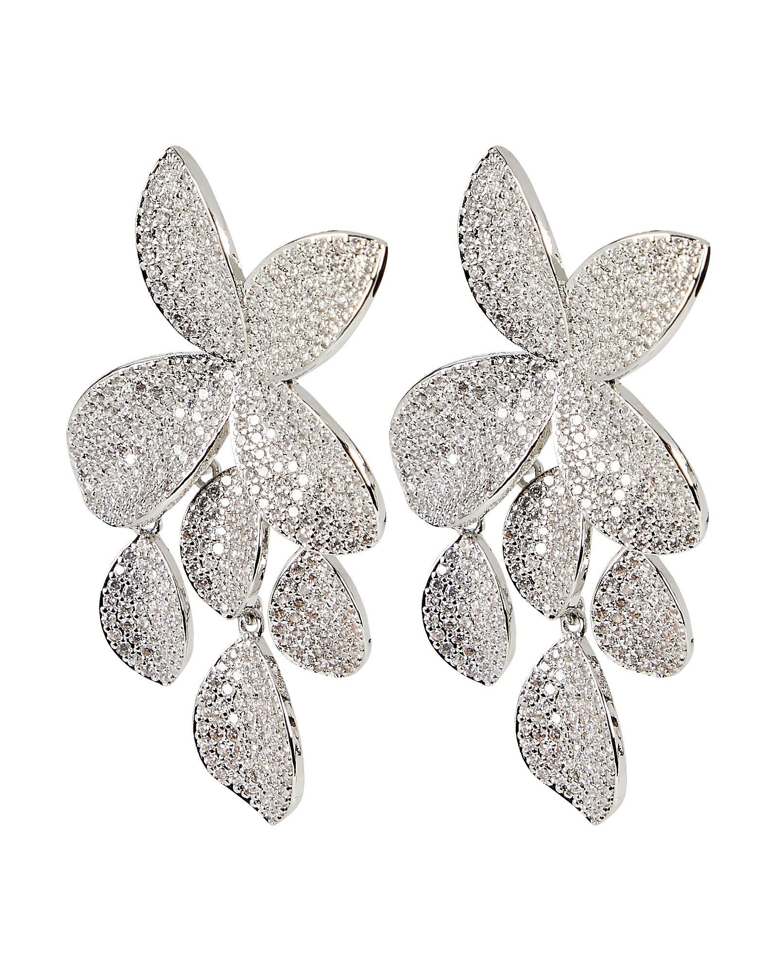 Crystal Flower Drop Earrings | INTERMIX