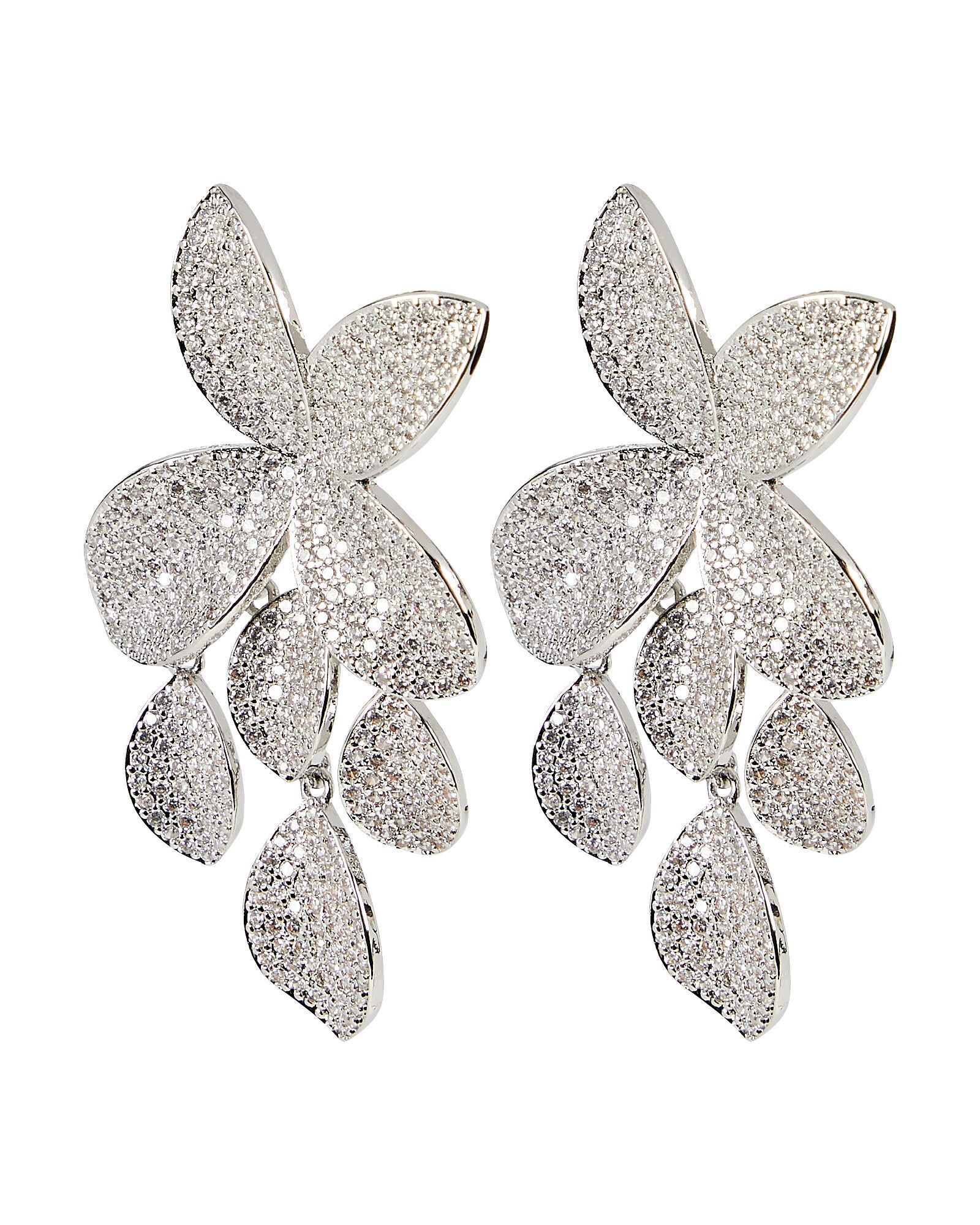 Crystal Flower Drop Earrings | INTERMIX
